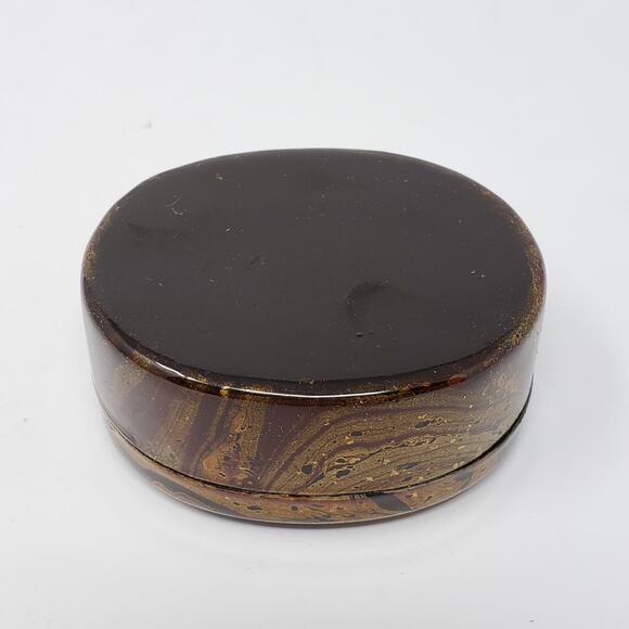 2 Piece Home Master Hand Painted Lacquer Nesting Oval Jewelry Box - Picture 5 of 8